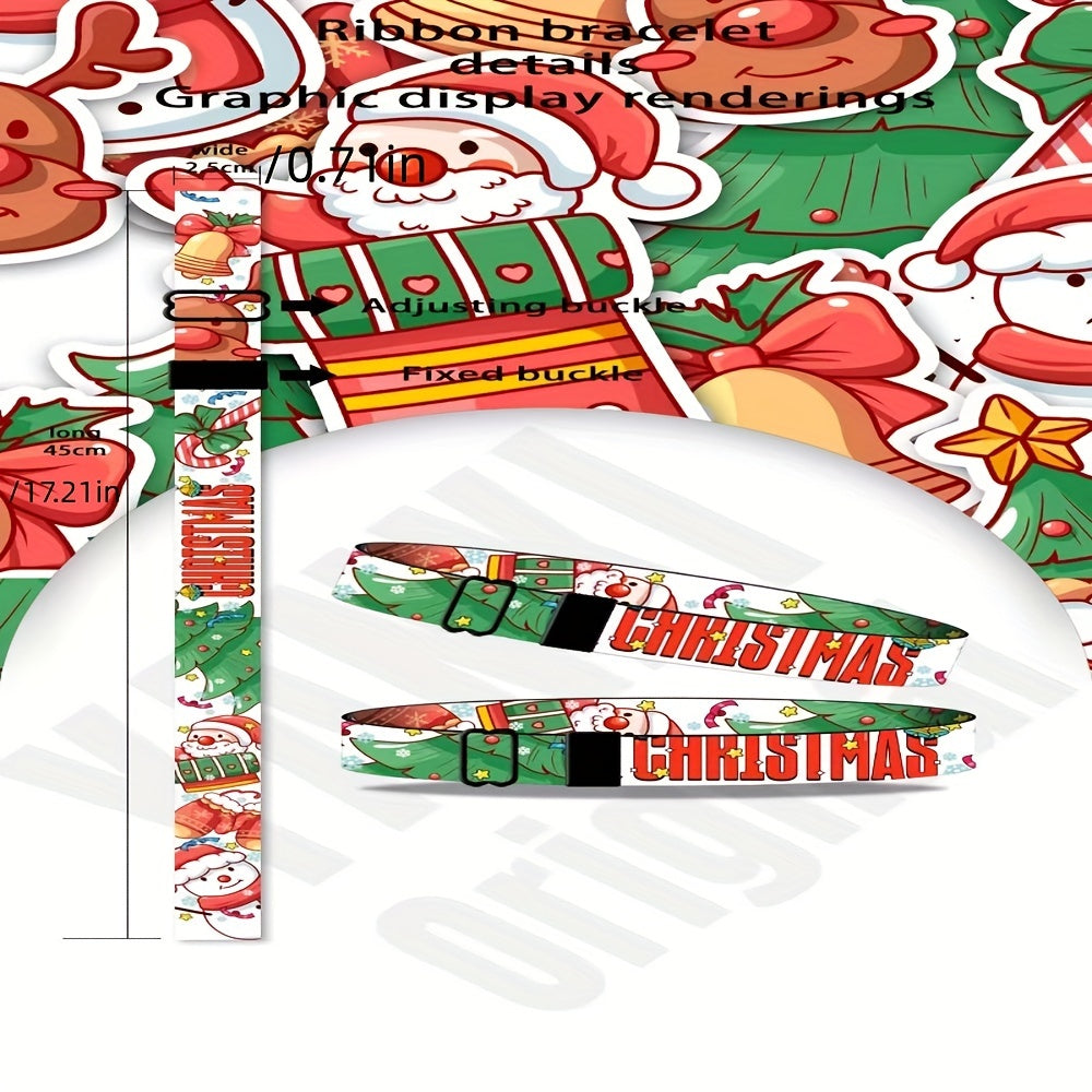 Christmas Snowman Bracelet Adjustable Waterproof Wristband