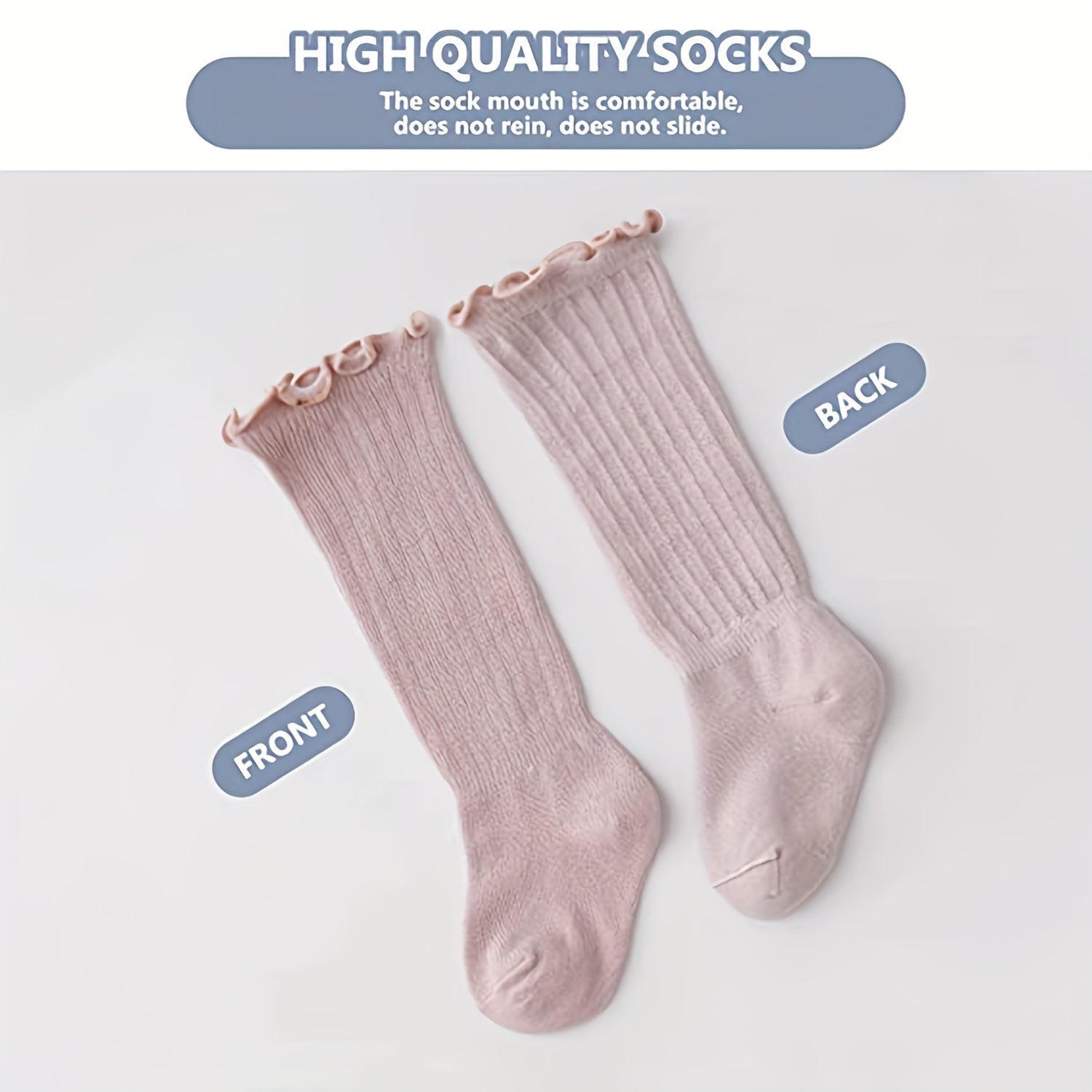 Baby Girls Knee Socks For Newborn Infants Pure Cotton Uniform Stockings