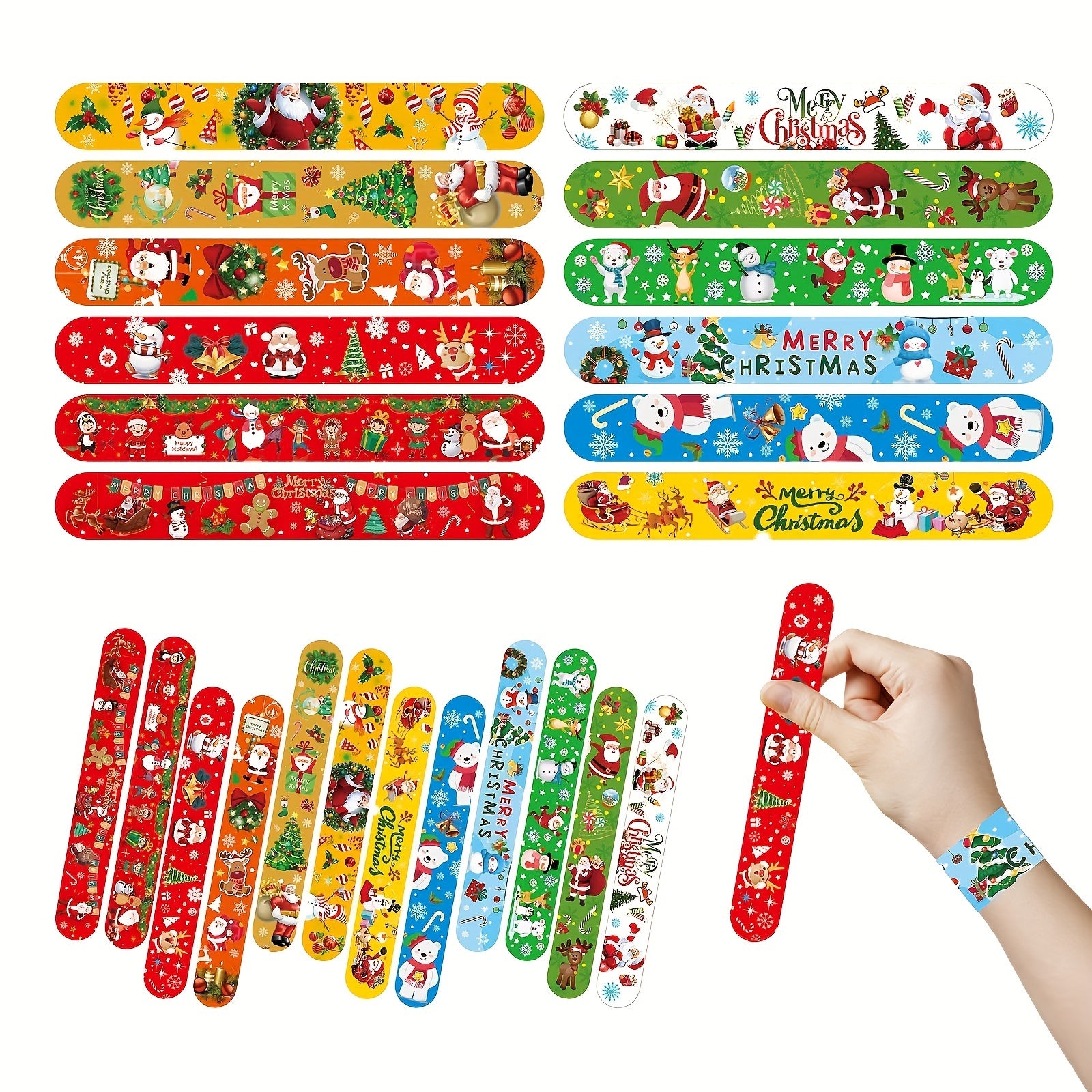 24pcs Christmas Clapper Bracelet Variety Pack