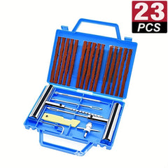 23pcs Tire Plug Kit Heavy Duty Repair Tools Emergency Fix Punctures Flats Patch