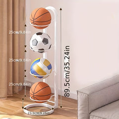 Carbon Steel Ball Storage Rack Basketball Display Stand