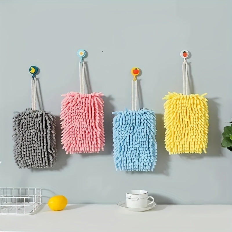Chenille Hanging Towel for Quick Drying Hands Thick Absorbent Wash Cloth
