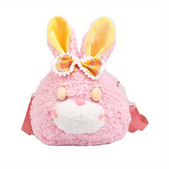 Plush Rabbit Crossbody Bag Zipper Messenger Bag Coin Purse