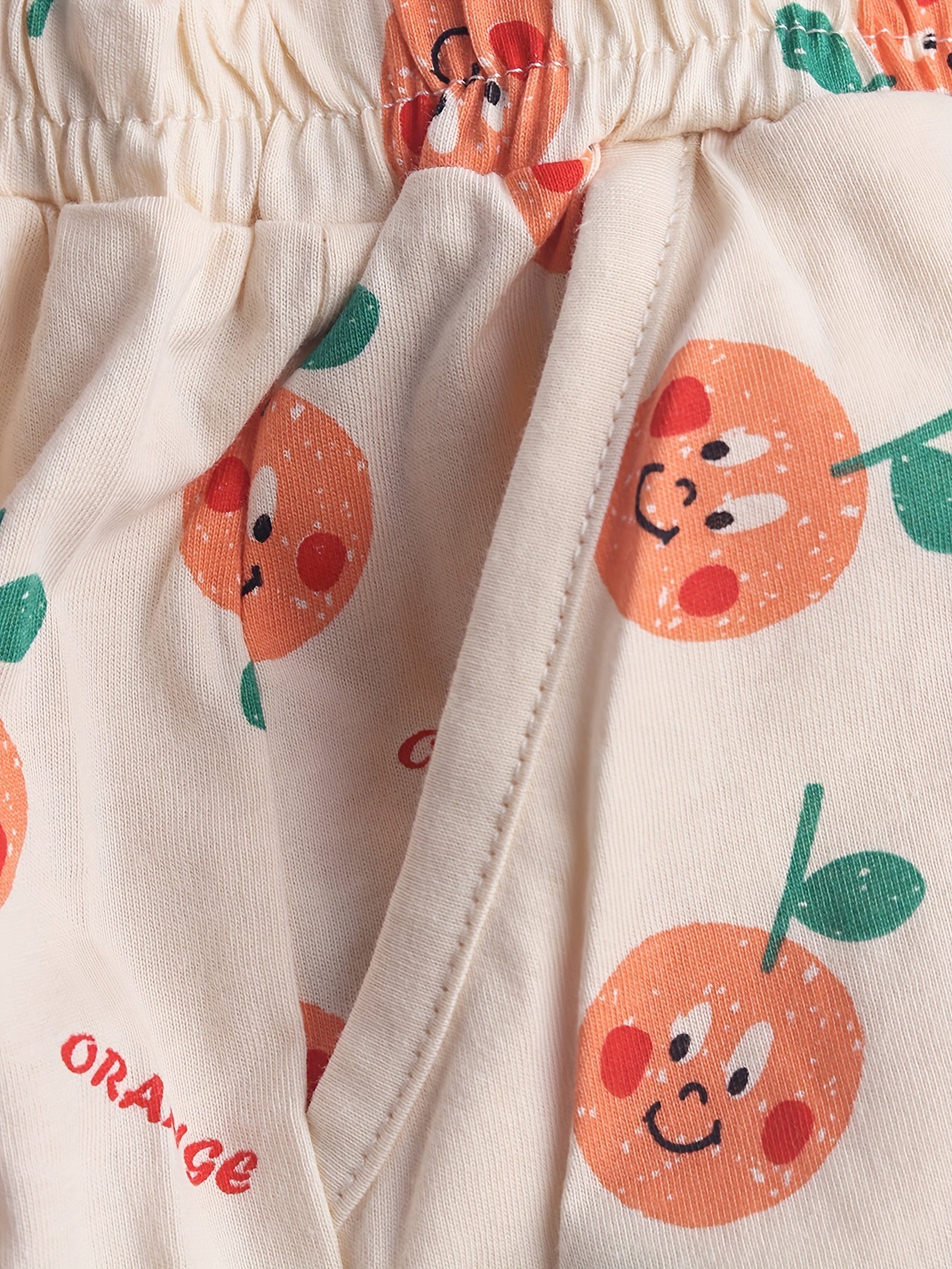 Girls Fruit Print Summer Shorts