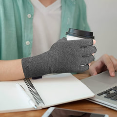 Gray Half Finger Fitness Gloves For Cycling And Health