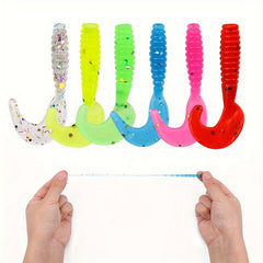 10pcs Soft Lure Twister Tail Fishing Bait Fishing Tackle