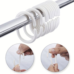 12pcs Shower Curtain Hooks Bathroom Accessories