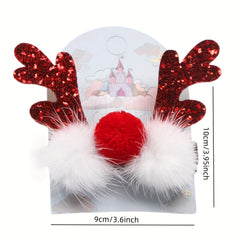 Girls Antlers Hair Clips Party Cosplay Barrette Hair Accessories