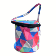 Wool Yarn Storage Bag Decorative Printed Cylindrical Knitting Yarn Storage