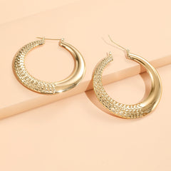 18K Plated Golden Hoop Earrings for Women