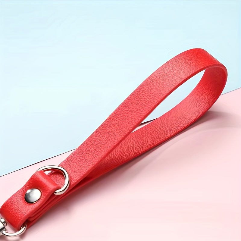 Vintage Leather Keychain Double Sided Keyring for Men & Women
