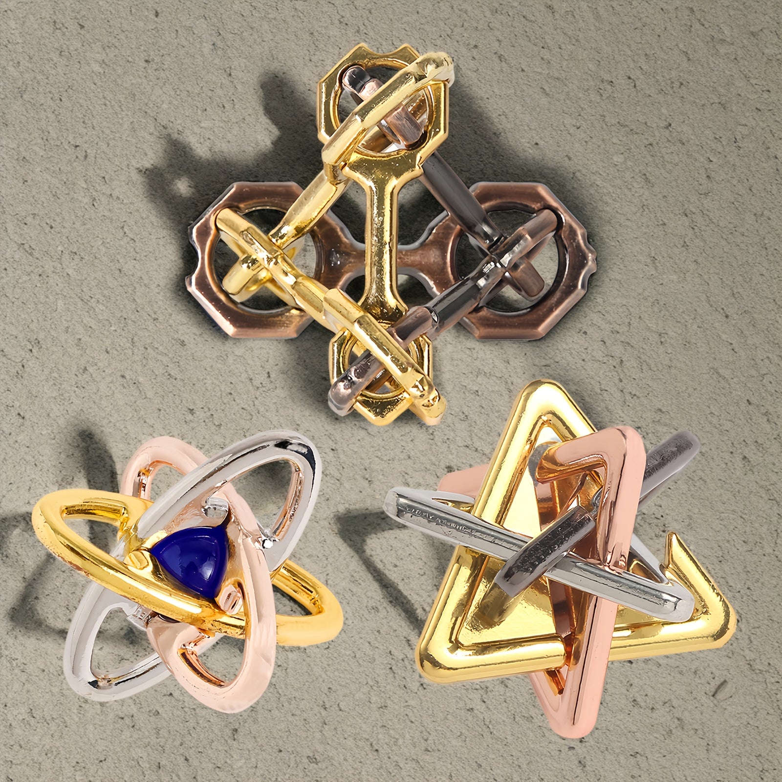 3pcs Metal Mastermind Puzzle Set High Difficulty Intelligence Challenge Toy