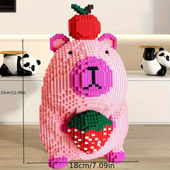Capybara Couple Puzzle Building Blocks DIY Craft Kit for Teens & Adults