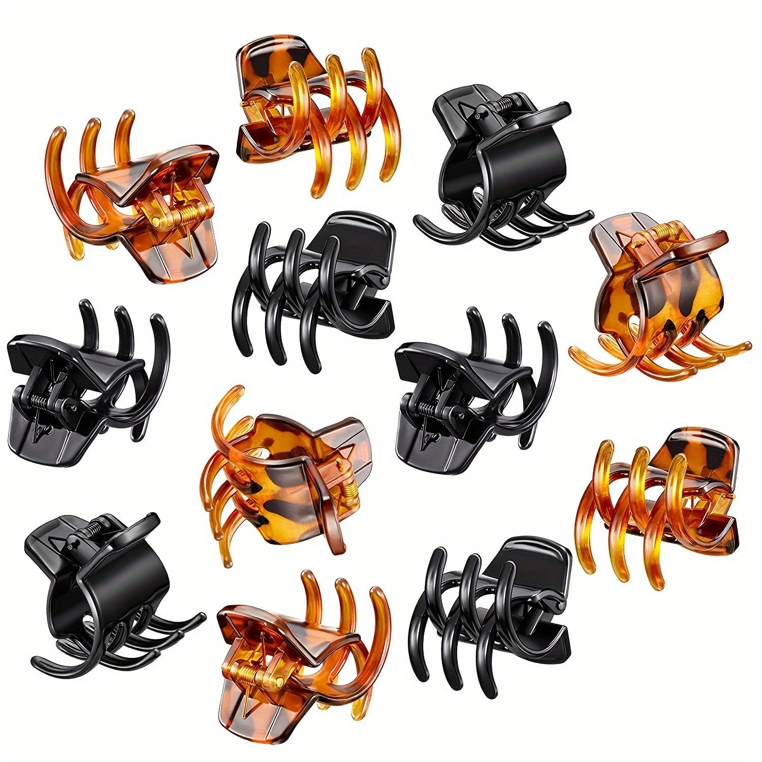 12pcs Hair Claw Clips Plastic Strong Hold Grip Hair Jaw Clip For Thick Hair