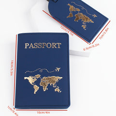 Passport Clip Luggage Tag Travel Set 2 piece Set