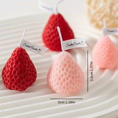 9pcs Strawberry Scented Candles in Creative Box Aromatherapy Soy Wax
