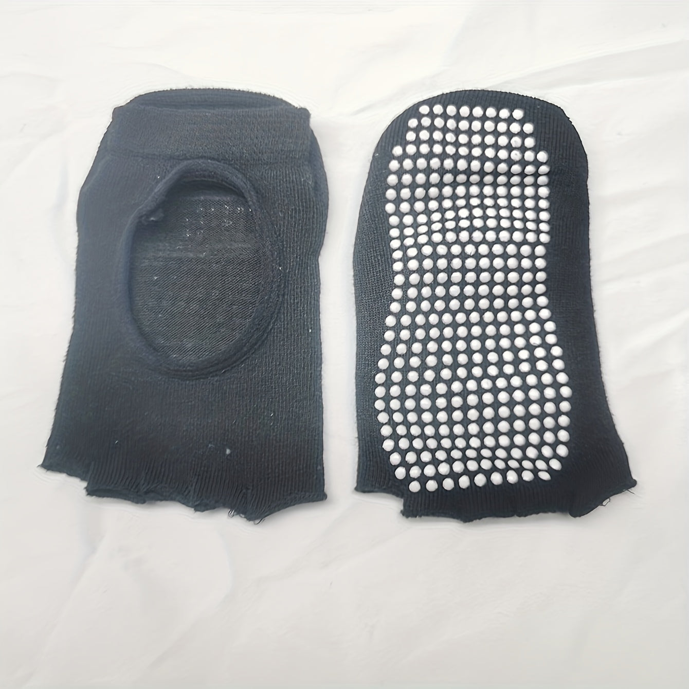 Non Slip Silicone Grip Ankle Socks Open Toe Pilates Yoga Fitness Dance