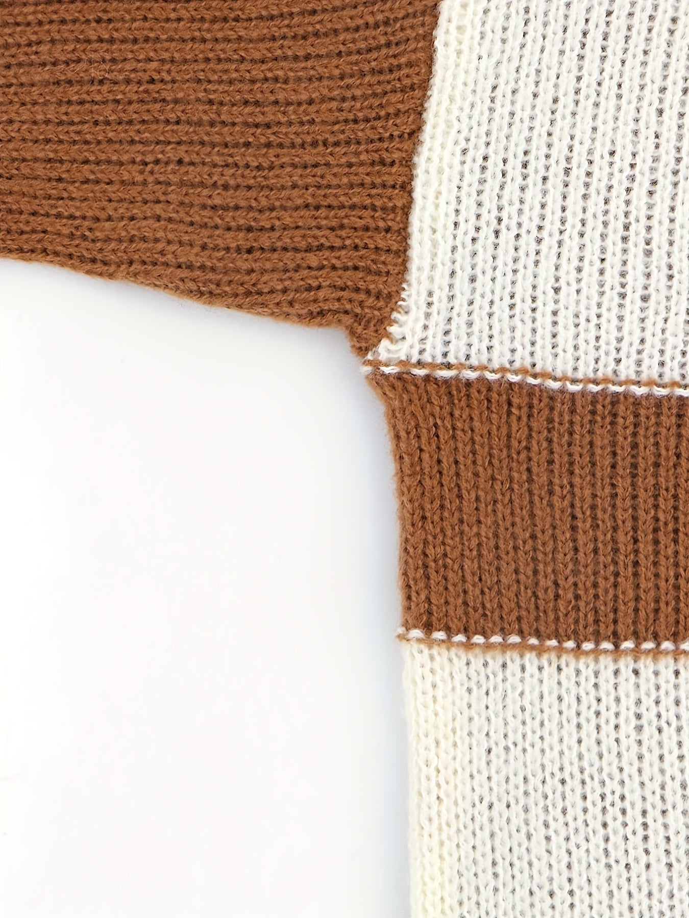 Colorblock Open Front Sweater Cardigan