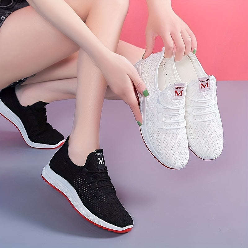 Women's Mesh Sneakers Lace Up Outdoor Shoes Lightweight Trainers