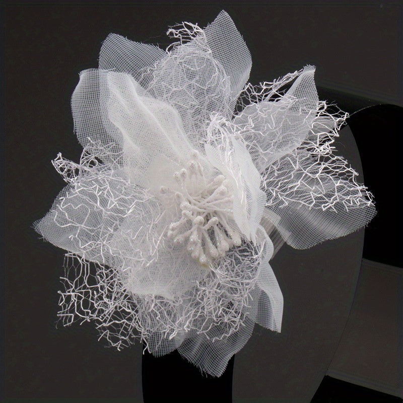Fabric Flower Hair Clip Bridal Styling Hair Accessories Wedding Headdress Barret
