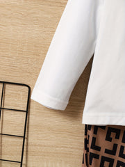 Geometric Print 2pcs Set Boy's Outfit
