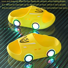 Cartoon Car Open Toe Slippers for Baby Boys Non Slip Lightweight Slipper