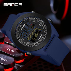 Sanda Electronic Digital Led Boy s Waterproof Sports Watch