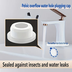 10pcs Overflow Sealing Cover Bathroom Stopper Water Plug for Washbasin