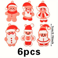 6 Gingerbread Man Christmas Tree Pendants Home Decor