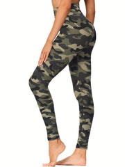 Camouflage Pattern Fitness Leggings High Waist Yoga Pants Women's Activewear