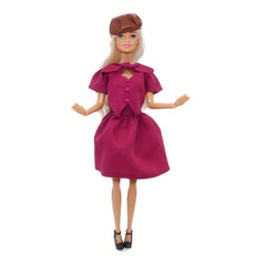 2pcs Doll Skirts Office Lady Dress For 11.5in Doll 80s Vintage Doll Suit