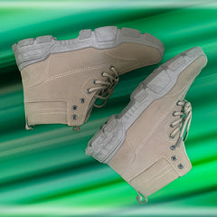 Men's High Top Solid Boots Comfy Non Slip Durable Lace Up Shoes