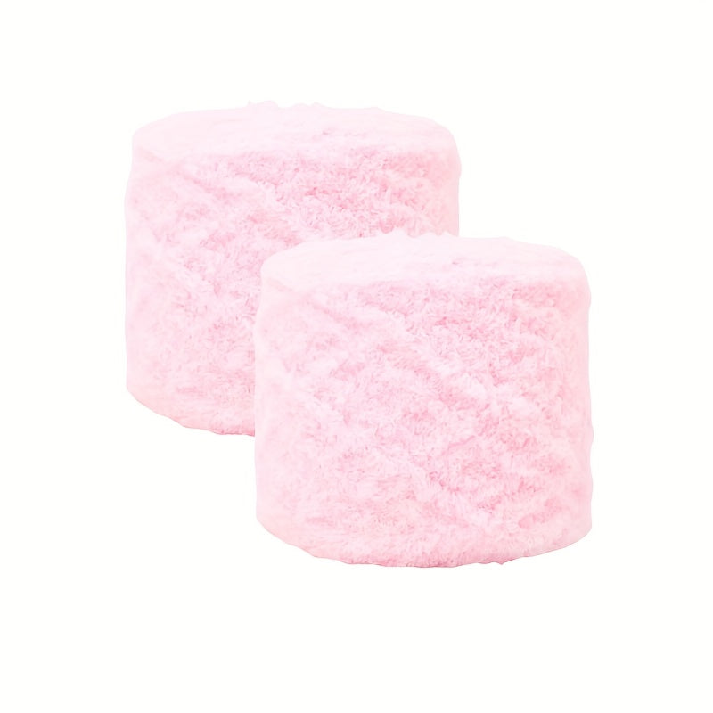 2pcs Coral Velvet Wool Soft Skin Friendly Hand Knitting Crocheting DIY