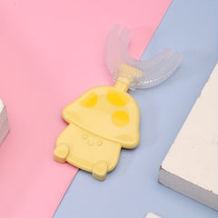Kids Silicone Toothbrush with Cartoon Handle