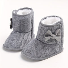 Bowknot Soft Warm Boots for Baby Girls