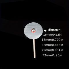 7pcs Stainless Steel Cutting Disc Set with 2 Mandrels for Rotary Tools