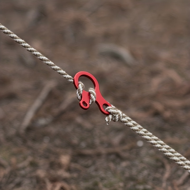 5pcs Aluminum Alloy Cord Adjusters 3 Holes Tent Canopy Buckle Rope Tightener