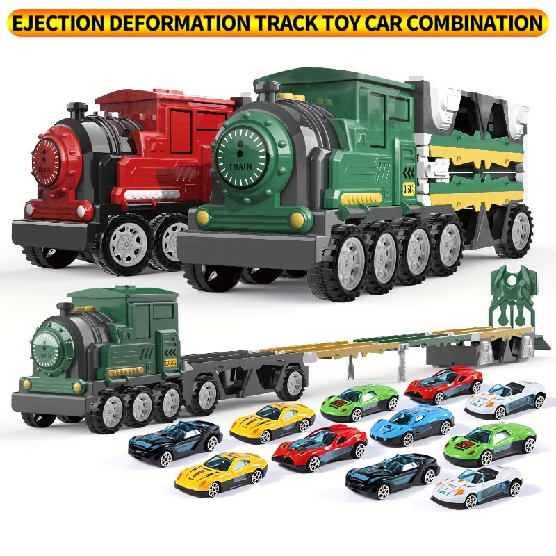 Ejection Deformation Track Large Truck Toy Car Combo