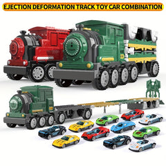 Ejection Deformation Track Large Truck Toy Car Combo