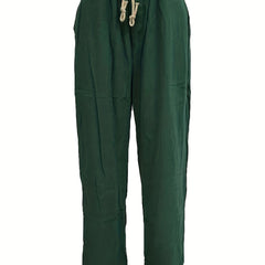 Men's Solid Drawstring Sweatpants With Pockets