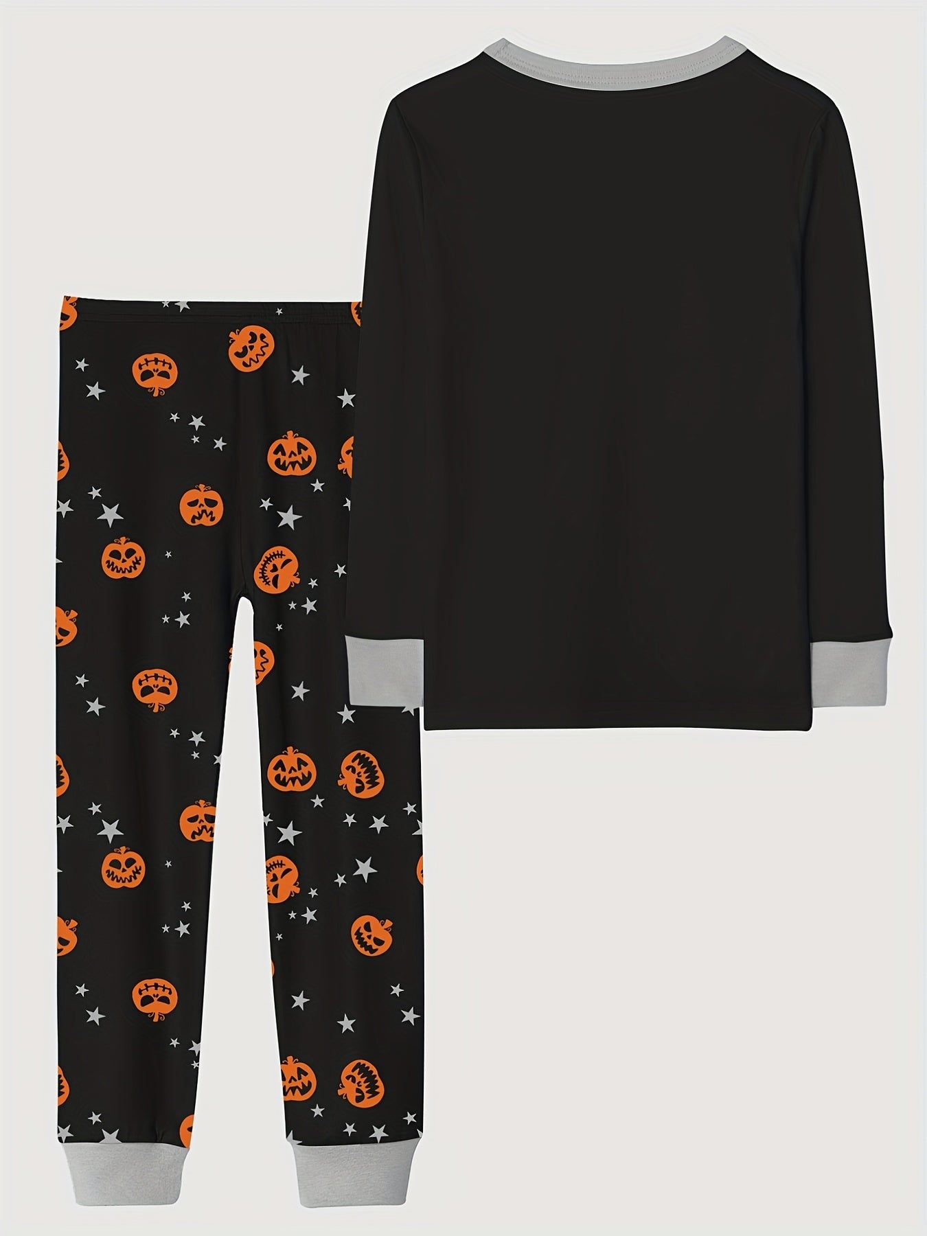 Skeleton Pattern Kid's Pajamas Halloween Style PJ Set