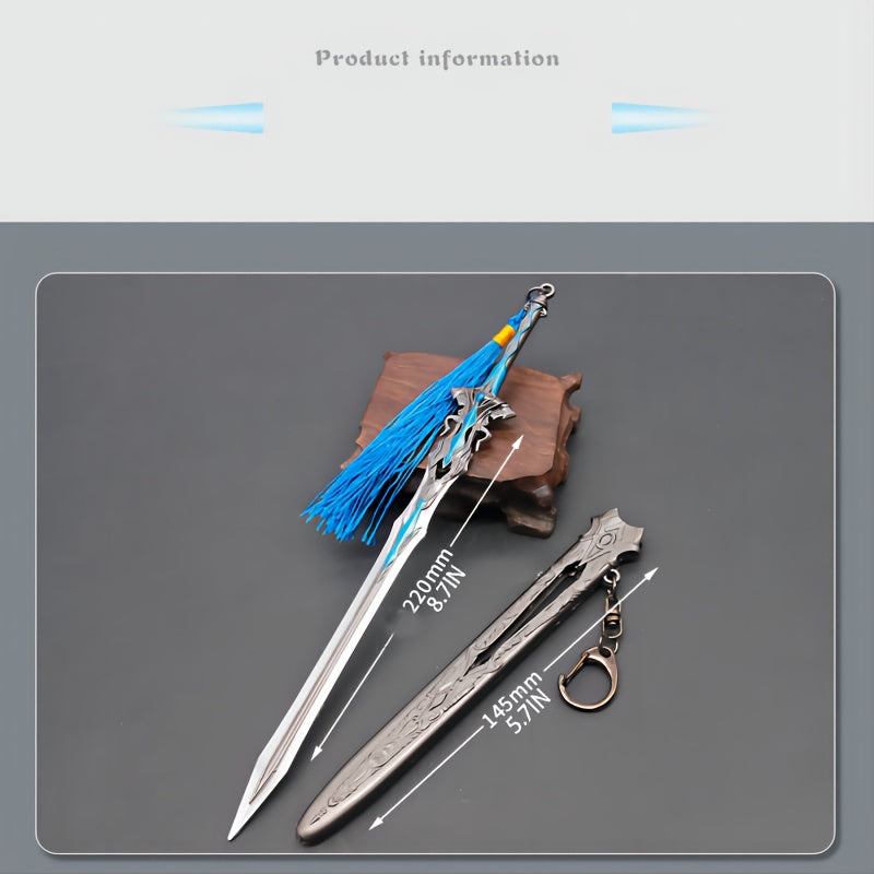 Mini Sword Pendant Keychain with Sheath Toy Sword Bag Decoration