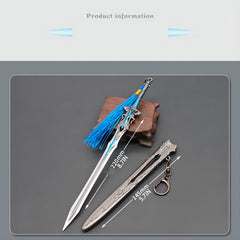 Mini Sword Pendant Keychain with Sheath Toy Sword Bag Decoration