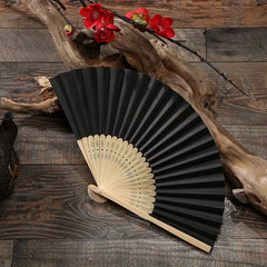 Solid Folding Dance Paper Hand Fan Wedding Party DIY Favors