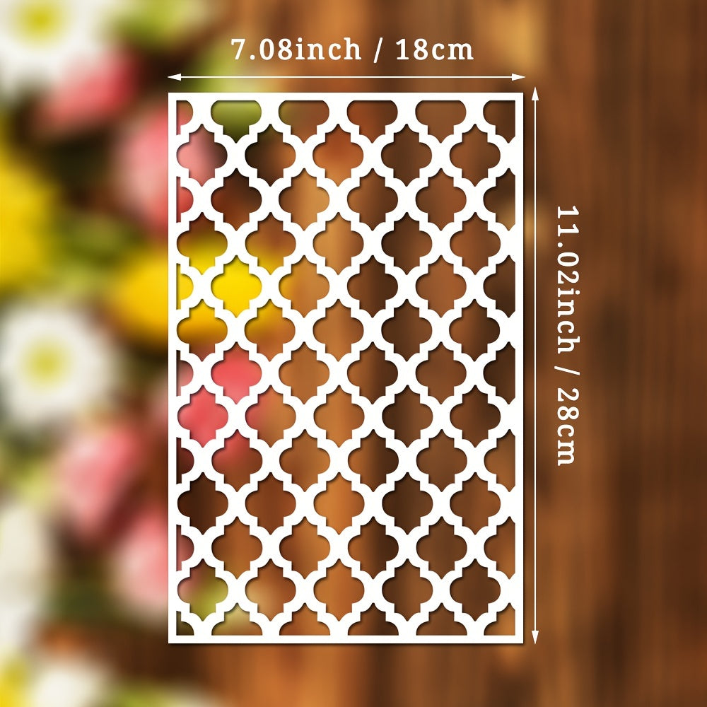 Reusable DIY Moroccan Geometric Wall Stencil for Painting