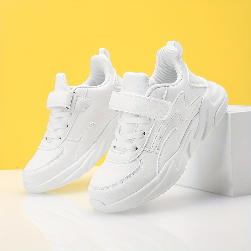 High Top Hook & Loop Running Shoes, Non Slip Lightweight Sneakers