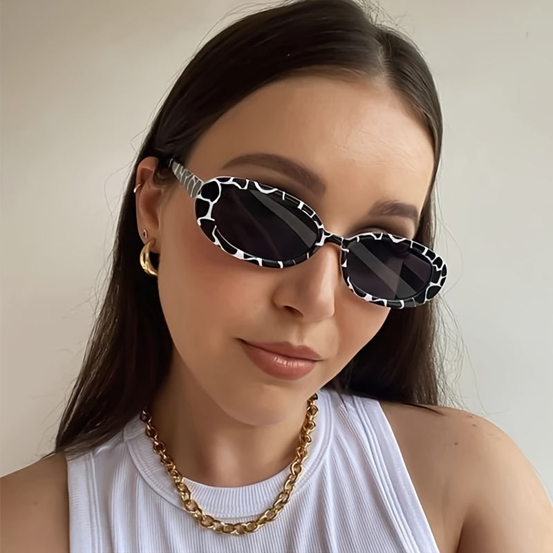 Small Animal Print Sunglasses Vintage Women Eyeglasses