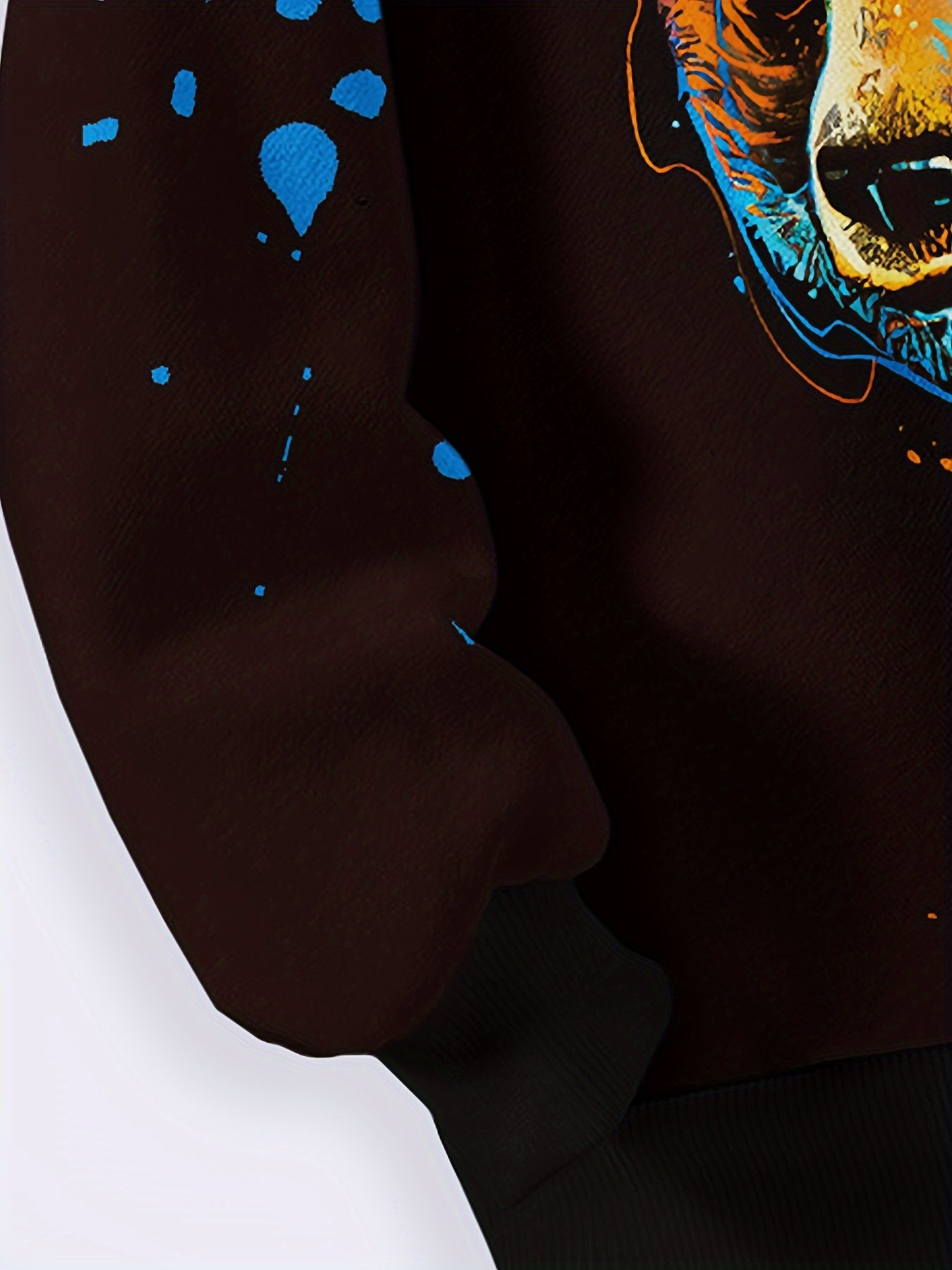 Tie Dye Graphic Crew Neck Long Sleeve Sweatshirt Pullover For Kids