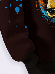 Tie Dye Graphic Crew Neck Long Sleeve Sweatshirt Pullover For Kids