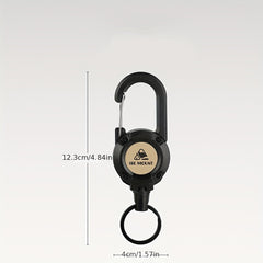 Retractable Carabiner Keychain for Camping